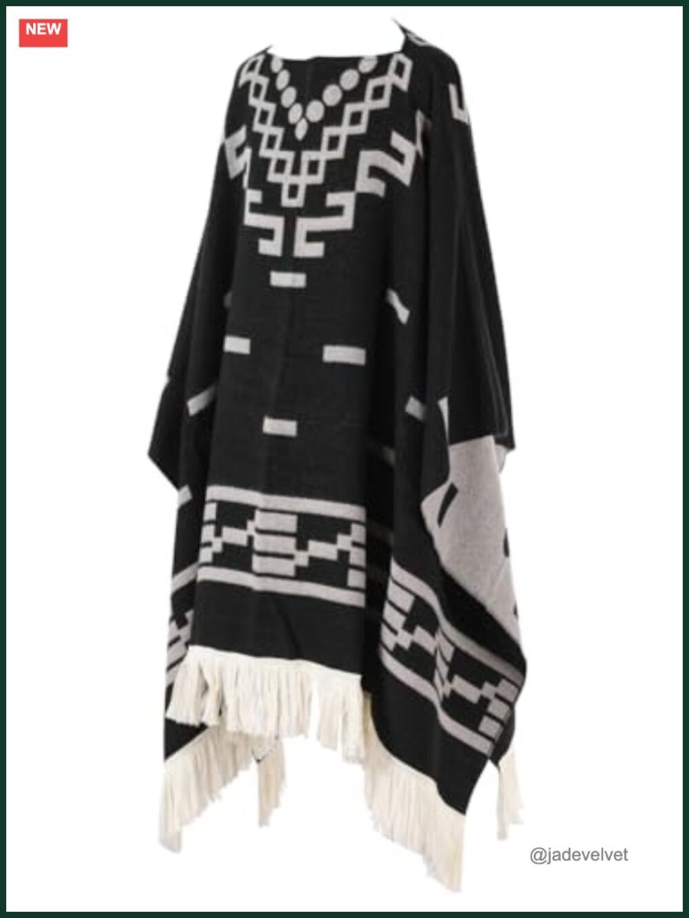 Acrylic Travel Shawl Wrap Pullover Poncho Cape Long Blanket Tassels Sweater Top